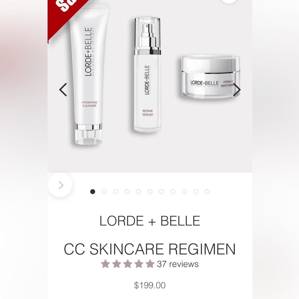 Retail $199. Lorde and Belle Skincare Set